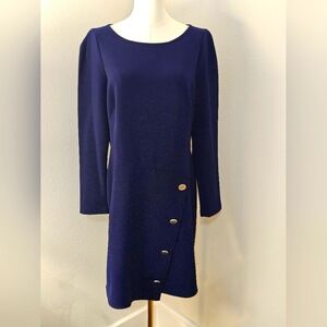 Shoshanna Navy Long Sleeve Dress